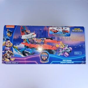 Paw Patrol Pup Squad Aircraft Carrier HQ in Red and Blue